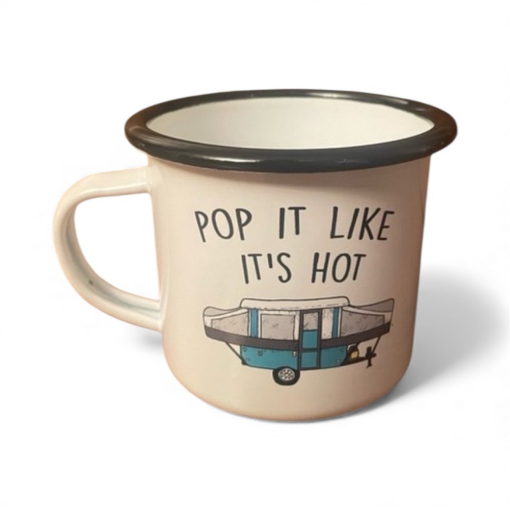 Pop It Like It’s Hot Metal Camping Travel Mug